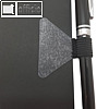 Stiftschlaufe f?r Kalender/Notizb?cher, 45 x 45 mm, transparent/schwarz, 100 Stk