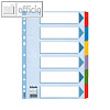 Esselte Mylar-Register, blanko 6-teilig, für DIN A4, 160g/m², 100168