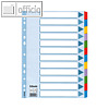 Esselte Mylar-Register, blanko 12-teilig, für DIN A4, 160g/m², 100169