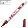 Edding Lackmarker paint-marker 751, Rundspitze: 1-2 mm, permanent, rot, 751-002