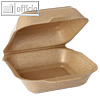 Hamburgerboxen mit Klappdeckel, ungeteilt, 7 x 15 x 15 cm, XPP, beige, 500 St?ck
