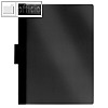 FolderSys Klemm-Mappe A4 / neutral, bis 40 Blatt, PP, schwarz, 50 Stück,13903-30