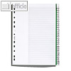 Kunststoff-Register DIN A4, 1-31, Schilder bedruckbar, 31-tlg., grün, 6219-05