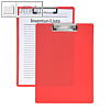 FolderSys Klemmbrett DIN A4, 316x228 mm, neutral, PP, rot, 30 Stück, 80901-80