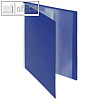Sichtbuch mit 10 Hüllen, DIN A4, Rücken 12 mm, Rückentasche, PP, neutral, blau