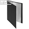 Sichtbuch mit 10 H?llen, DIN A4, R?cken 12mm, R?ckentasche, PP, neutral, schwarz