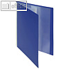Sichtbuch mit 30 H?llen, DIN A4, R?cken 22 mm, R?ckentasche, PP, neutral, blau