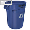 Abfalltonne/-container, 75 Liter, 495 x 581 mm, mit L?ftungskan?len, PP, blau