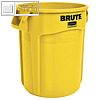 Abfalltonne/-Container, 75 Liter, 495 x 581 mm, mit L?ftungskan?len, PP, gelb