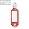 Wedo Schlüsselanhänger, Kunststoff mit S-Metallhaken, rot, 262 803402