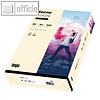 Papier color DIN A4 - 80 g/qm, EU-Ecolabel, Pastell hellchamois, 500 Blatt