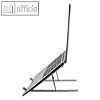 Notebook-St?nder, f?r 10"-16", zusammenklappbar, max. 10kg, Metall, silber