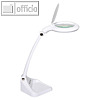 MAUL LED-Lupenleuchte MAULiris, 3-12 dpt, 7 W, dimmbar, (H)34 cm, weiß, 8261202