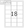 officio Universaletiketten, 63.5 x 46.6 mm, permanent, 1.800 St?ck, 8735