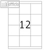 officio Universaletiketten, 70 x 67.7 mm, permanent, 1.200 St?ck, 8709