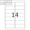 officio Universaletiketten, 99.1 x 38.1 mm, permanent, 1.400 St?ck, 8757