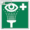 Hinweisschild "Augenspüleinrichtung", E011, 20 x 20 cm, PVC, grün/weiß