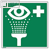 Hinweisschild "Augensp?leinrichtung", E011, 20 x 20 cm, PVC, gr?n/wei?