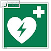 Hinweisschild "Defibrillator", E010, 20 x 20 cm, PVC, gr?n/wei?, 195051200