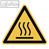 Hinweisschild "Hei?e Oberfl?che", Dreieck - 20x20x20 cm, PVC, gelb/schwarz