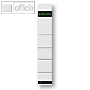 LEITZ Einsteck-R?ckenschilder, schmal, 32 x 190 mm, grau, 10 St?ck, 1608-00-85
