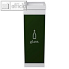 Paperflow Mülltrenner GLAS, 60 Liter, 76 x 36 x 26 cm, PS, grün, CTSGL.13