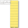Beschriftungsschilder Sichtreiter, 60 x 21 mm, blanko gelb, 100 Stück