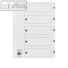 officio Zahlenregister 1-5, Karton 170 g/qm, 11-fach Lochung, wei?, 1604