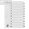 officio Zahlenregister 1-10, 170 g/qm, 11-fach Lochung, Karton, weiß, 1605