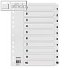 officio Zahlenregister 1-10, 170 g/qm, 11-fach Lochung, Karton, wei?, 1605