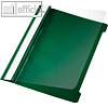 LEITZ Kunststoff-Schnellhefter DIN A5, 250 Blatt, PVC, grün, 4197-00-55