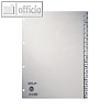 LEITZ Register Papier für DIN A4, 225 x 300 mm, A-Z, 20 Blatt, grau, 4300-00-85