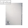 LEITZ Register Papier f?r DIN A4, 225 x 300 mm, A-Z, 20 Blatt, grau, 4300-00-85