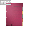 LEITZ Karton Register blanko, DIN A4, 6-teilig farbig (durchgefärbt), 4358-00-00