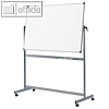 Mobilboard, 100 x 150 cm, drehbar, emaillebeschichtet, magnethaftend, Alu, grau