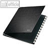 LEITZ Pultordner 1-12, DIN A4, Hartpappe / PP ?berzogen, schwarz, 5812-00-95