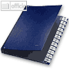 LEITZ Pultordner DIN A4, F?cher A-Z, Hartpappe / PP ?berzogen, blau, 5924-00-35