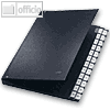 Pultordner DIN A4, F?cher A-Z, Hartpappe / PP ?berzogen, schwarz, 5924-00-95