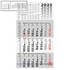 3-Monatswandkalender, 3 Monate/1 Seite, 29 x 52 cm, f?nfsprachig, anthrazit