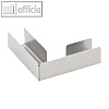 DESKIN Eck-Verbinder f?r Schallschutzw?nde, Stahl, silber, 294154