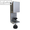 DESKIN Tischklemmen f?r Trennwandsystem Sienna, Metall, grau, 2er Set, 293686