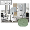 Tischtrennwand SIENNA, 1.600 x 500 x 25 mm, schallabsorbierend, PET, gr?n