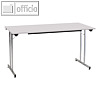 officio Klapptisch, 1.200 x 800 mm, Stahl, lichtgrau/silber, TPMU128GA