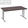 officio Klapptisch, 1.200 x 800 mm, Stahl, wenge/silber, TPMU128WA