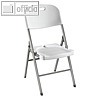 Klappstuhl YCD-48, max. 80 kg, Stahl/Kunststoff, hellgrau, 4er Set, YCD-48