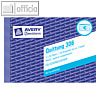 Formular QUITTUNG, MwSt. separat, DIN A6, Blaupapier, 2x50 Blatt, 306