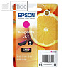 Epson Tintenpatrone Nr.33, ca. 300 Seiten, 4.5 ml, cyan, C13T33424012