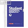 Collegeblock Student A4, liniert, Rand links/rechts, 70 g/m², 80 Blatt, 1067927