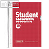 Collegeblock Student A4, kariert, Rand links/rechts, 70 g/m², 80 Blatt, 1067928