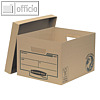 Archiv-/Transportbox Budget, 326 x 396 x 260 mm, Deckel, Karton, braun, 10 Stück